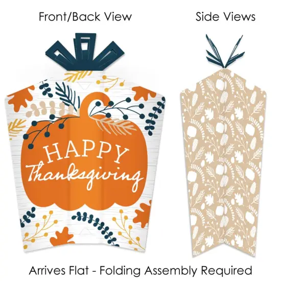 Big Dot of Happiness Happy Thanksgiving - Table Decorations - Fall Harvest Party Fold and Flare Centerpieces - 10 Count {3}