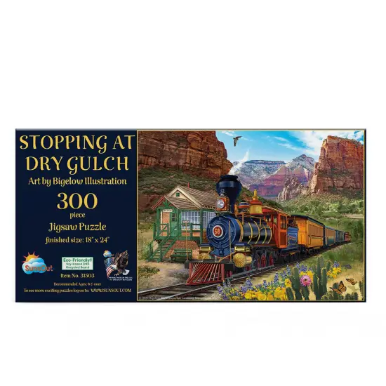 Sunsout Stopping at Dry Gulch 300 pc Jigsaw Puzzle 31503 {4}
