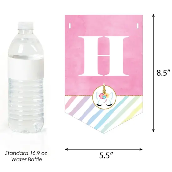 Big Dot of Happiness 1st Birthday Rainbow Unicorn - Magical Unicorn First Birthday Party Bunting Banner - Party Decorations - Happy 1st Birthday {4}