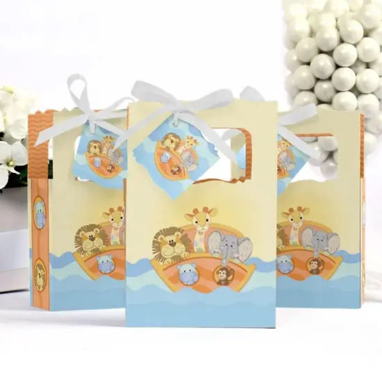 Big Dot of Happiness Noah's Ark - Baby Shower or Birthday Party Favor Boxes - Set of 12 {4}