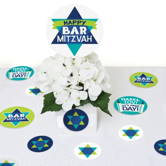 Big Dot of Happiness Blue Bar Mitzvah - Boy Party Giant Circle Confetti - Party Decorations - Large Confetti 27 Count {7}