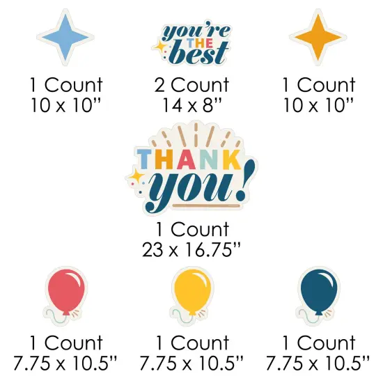 Big Dot of Happiness Thank You So Very Much - Yard Sign and Outdoor Lawn Decorations - Gratitude Yard Signs - Set of 8 {7}