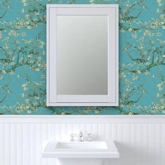 Peel & Stick Wallpaper 2FT Wide Van Gogh Blossom Almond Branches Tree Spring Custom Removable Wallpaper by Spoonflower {6}