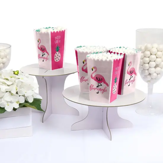 Big Dot of Happiness Pink Flamingo - Party Like a Pineapple - Tropical Summer Party Favor Popcorn Treat Boxes - Set of 12 {4}