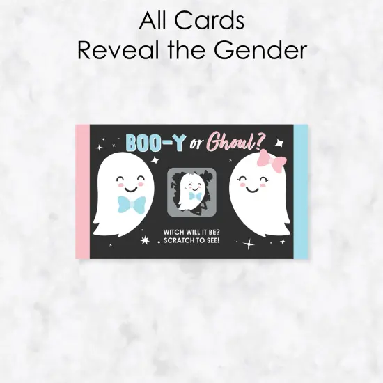 Big Dot of Happiness Boy Boo-y or Ghoul - Baby Boy Halloween Gender Reveal Party Scratch Off Cards - Baby Shower Game - 22 Count {4}