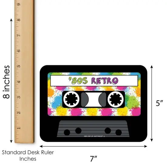 Big Dot of Happiness 80's Retro - Bar Bingo Cards and Markers - Totally 1980s Party Bingo Game - Set of 18 {6}