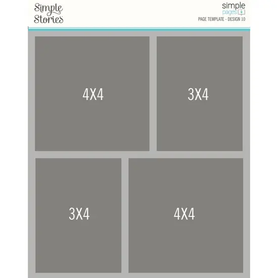 Simple Stories Simple Pages Page Template-(1) 2-4"X4" & 2-3"X4" {1}
