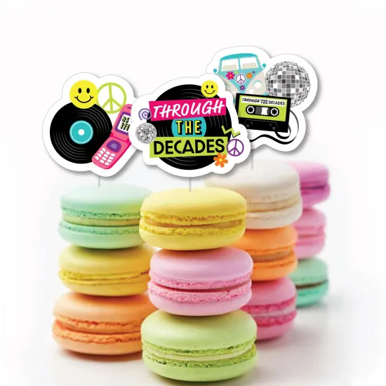 Big Dot of Happiness Through the Decades - DIY Shaped 50s, 60s, 70s, 80s, and 90s Party Cut-Outs - 24 Count {4}