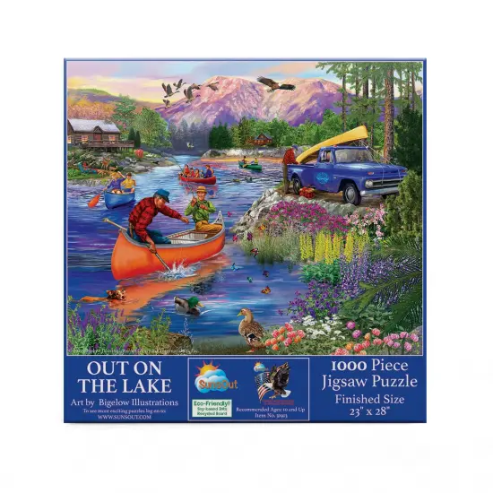Sunsout Out on the Lake 1000 pc Jigsaw Puzzle 31913 {4}