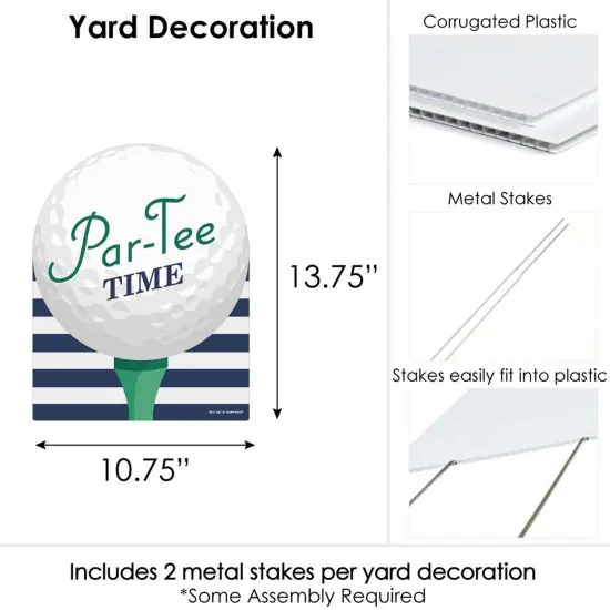 Big Dot of Happiness Par-Tee Time - Golf - Outdoor Lawn Sign - Birthday or Retirement Party Yard Sign - 1 Piece {7}