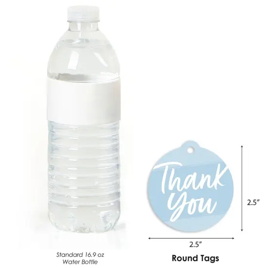 Big Dot of Happiness Dusty Blue Elegantly Simple - Guest Party Favor Gift Tags (Set of 20) {4}