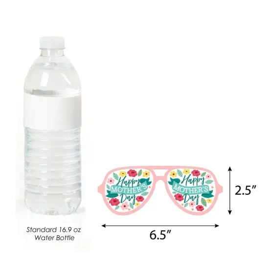Big Dot of Happiness Colorful Floral Happy Mother's Day Glasses - Paper Card Stock We Love Mom Party Photo Booth Props Kit - 10 Count {7}