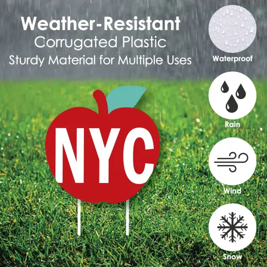 Big Dot of Happiness NYC Cityscape - Yard Sign and Outdoor Lawn Decorations - New York City Party Yard Signs - Set of 8 {4}