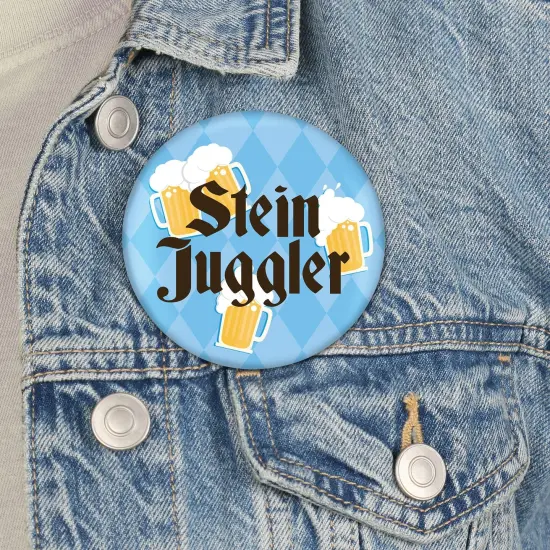 Big Dot of Happiness Oktoberfest - 3 inch Beer Festival Badge - Pinback Buttons - Set of 8 {4}
