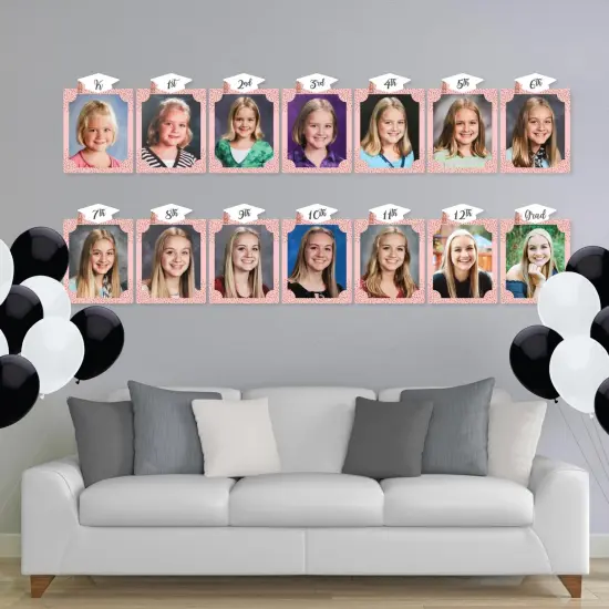Big Dot of Happiness Rose Gold Grad - 8 x 10 inches K-12 School Photo Holder - DIY Graduation Party Decor - Picturific Display {3}
