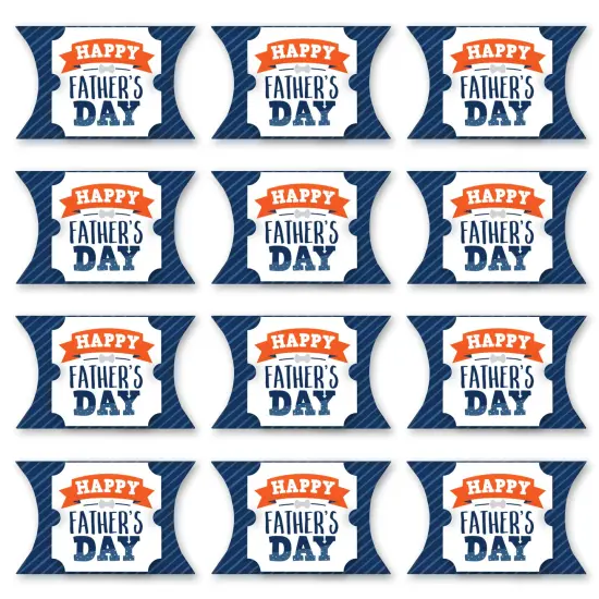 Big Dot of Happiness Happy Father's Day - Favor Gift Boxes - We Love Dad Party Large Pillow Boxes - Set of 12 {6}