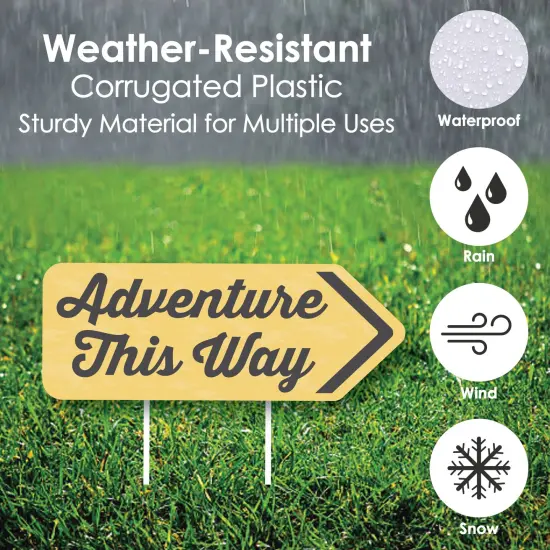 Big Dot of Happiness World Awaits - Yard Sign & Outdoor Lawn Decorations - Travel Themed Yard Signs - Set of 8 {4}