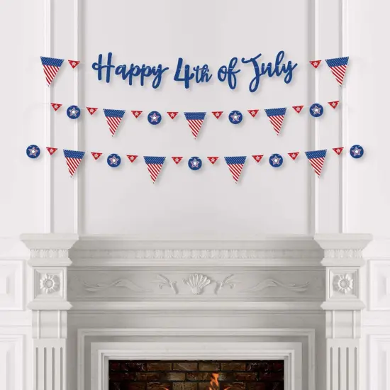 Big Dot of Happiness 4th of July - Independence Day Letter Banner Decoration - 36 Banner Cutouts and Happy 4th of July Banner Letters {4}