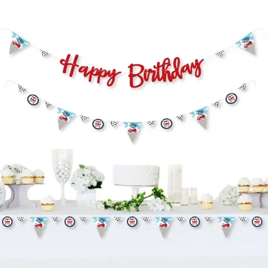 Big Dot of Happiness Fired Up Fire Truck - Firefighter Firetruck Birthday Party Letter Banner Decor -36 Banner Cutouts & Happy Birthday Banner Letters {3}