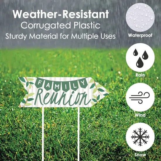 Big Dot of Happiness Family Tree Reunion - Arrow Family Gathering Party Direction Signs - Double Sided Outdoor Yard Signs - Set of 6 {4}