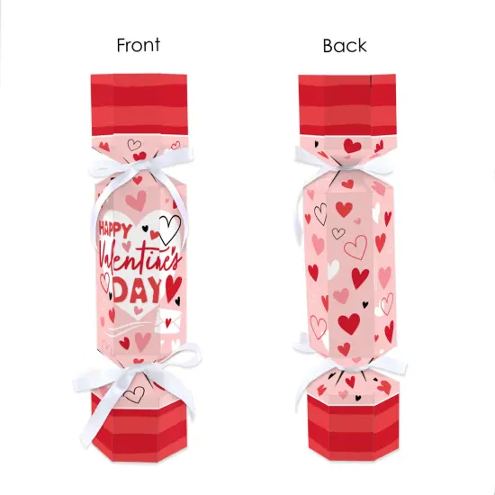 Big Dot of Happiness Happy Valentine&rsquo;s Day - No Snap Valentine Hearts Party Table Favors - DIY Cracker Boxes - Set of 12 {7}