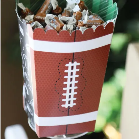 Big Dot of Happiness End Zone - Football - Baby Shower or Birthday Party Favor Popcorn Treat Boxes - Set of 12 {7}
