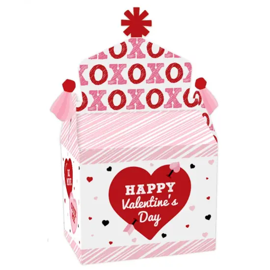 Big Dot of Happiness Conversation Hearts - Treat Box Party Favors - Valentine's Day Party Goodie Gable Boxes - Set of 12 {1}