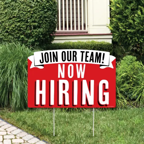 Big Dot of Happiness Now Hiring - Business Yard Sign Lawn Decorations - Party Yardy Sign {1}