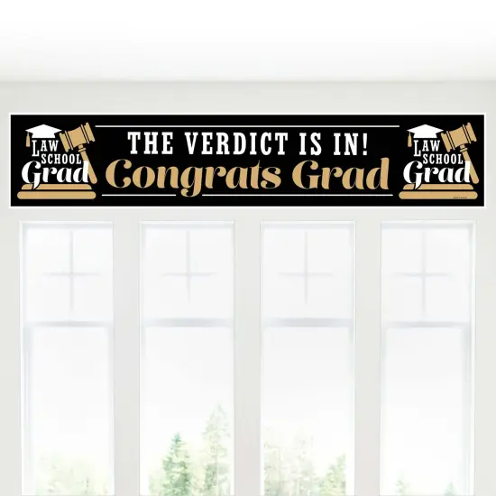 Big Dot of Happiness Law School Grad - Future Lawyer Graduation Party Decorations Party Banner {6}