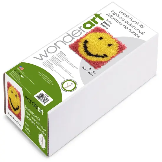Wonderart Latch Hook Kit 8"X8"-Smile {2}