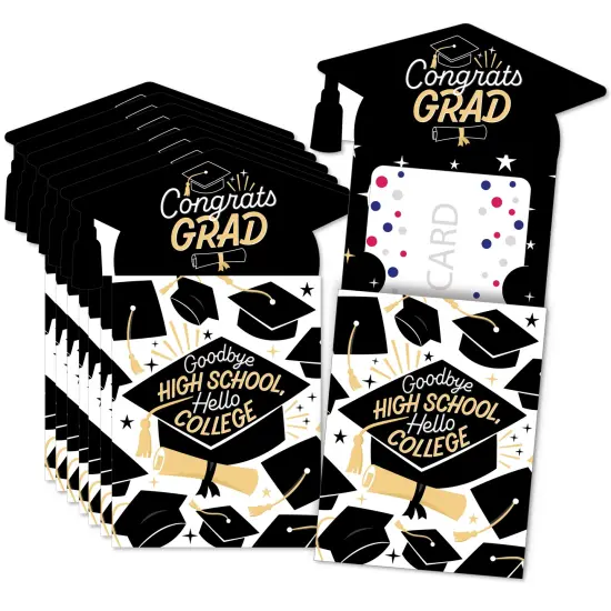 Big Dot of Happiness Goodbye High School, Hello College - Graduation Party Money and Gift Card Sleeves - Nifty Gifty Card Holders - Set of 8 {1}