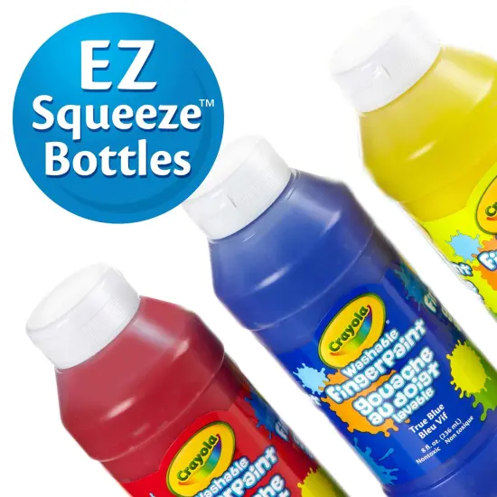 Crayola Washable Finger Paint 8oz 3/Pkg-Primary {4}