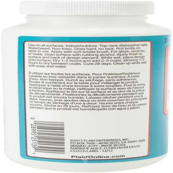 Plaid Mod Podge Dishwasher Safe-16oz {2}