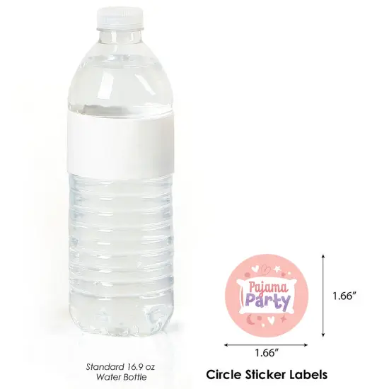 Big Dot of Happiness Pajama Slumber Party - Girls Sleepover Birthday Party Circle Sticker Labels - 24 Count {4}