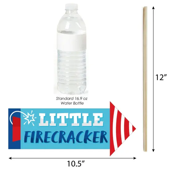 Big Dot of Happiness Funny Firecracker 4th of July - Red, White and Royal Blue Party Photo Booth Props Kit - 10 Piece {4}