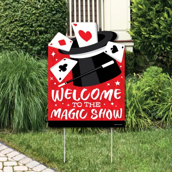 Big Dot of Happiness Ta-Da, Magic Show - Party Decorations - Magical Birthday Party Welcome Yard Sign {1}