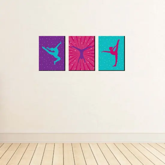 Big Dot of Happiness Tumble, Flip and Twirl - Gymnastics - Sports Themed Wall Art, Kids Room & Game Room Decor - 7.5 x 10 inches - Set of 3 Prints {4}