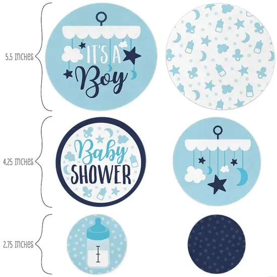 Big Dot of Happiness It's a Boy - Blue Baby Shower Giant Circle Confetti - Party Decorations - Large Confetti 27 Count {3}