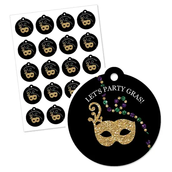 Big Dot of Happiness Mardi Gras - Masquerade Party Favor Gift Tags (Set of 20) {3}