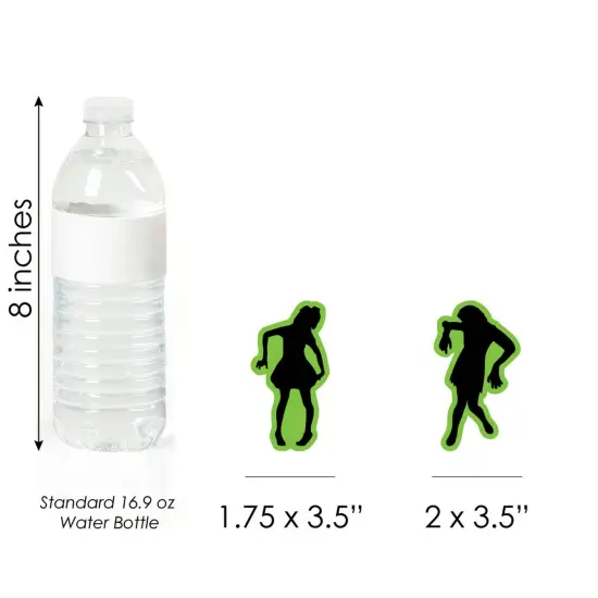 Big Dot of Happiness Zombie Zone - DIY Shaped Halloween or Birthday Zombie Crawl Party Cut-Outs - 24 Count {6}