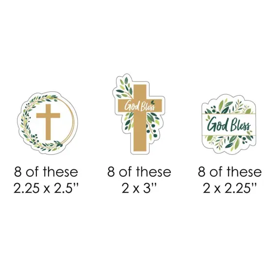 Big Dot of Happiness Elegant Cross - DIY Shaped Religious Party Cut-Outs - 24 Count {3}