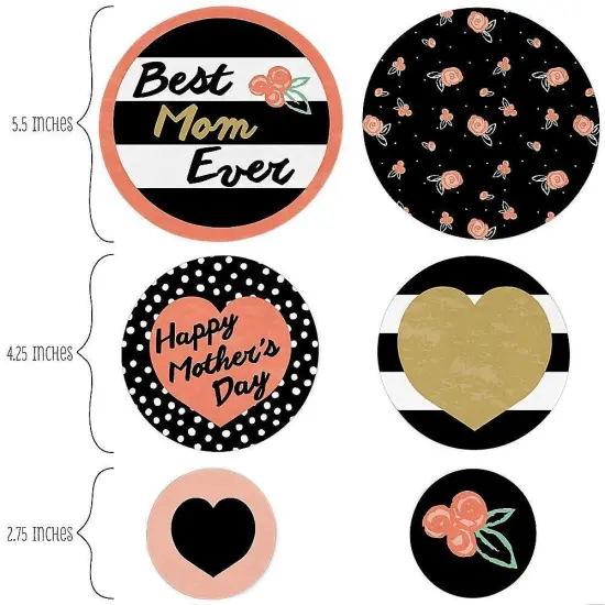 Big Dot of Happiness Best Mom Ever - Mother's Day Party Giant Circle Confetti - Party Decorations - Large Confetti 27 Count {3}