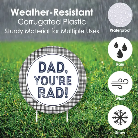 Big Dot of Happiness My Dad is Rad - Tie and Number 1 Dad Hand Lawn Decorations - Outdoor Father's Day Yard Decorations - 10 Piece {6}
