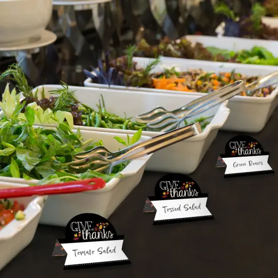 Big Dot of Happiness Give Thanks - Thanksgiving Party Tent Buffet Card - Table Setting Name Place Cards - Set of 24 {4}