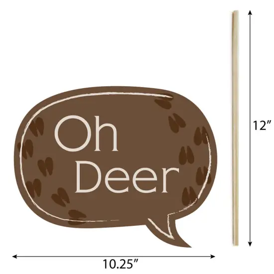 Big Dot of Happiness Funny Woodland Creatures - Baby Shower or Birthday Party Photo Booth Props Kit - 10 Piece {6}