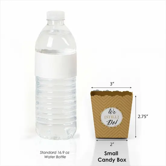 Big Dot of Happiness We Still Do - Party Mini Favor Boxes - 50th Wedding Anniversary Party Treat Candy Boxes - Set of 12 {4}