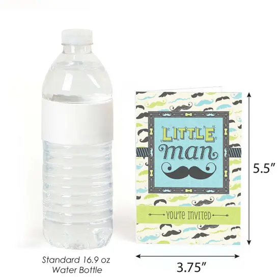 Big Dot of Happiness Dashing Little Man Mustache - Fill-In Baby Shower or Birthday Party Invitations (8 count) {4}