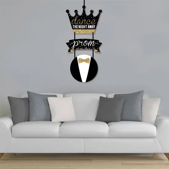 Big Dot of Happiness Prom - Hanging Porch Prom Night Party Outdoor Decorations - Front Door Decor - 3 Piece Sign {4}