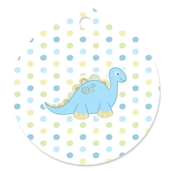Big Dot of Happiness Baby Boy Dinosaur - Baby Shower Favor Gift Tags (Set of 20) {1}