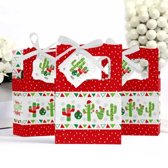 Big Dot of Happiness Merry Cactus - Christmas Cactus Party Favor Boxes - Set of 12 {4}